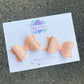 Pastel Glitz Mini Beauty Piggy Clips (Orange)