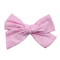 Light Pink Linen Bow 4"