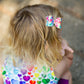 Rainbow Hearts Mini Beauty Bow