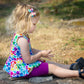 Rainbow Hearts Mini Beauty Bow