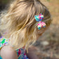 Rainbow Hearts Mini Beauty Bow