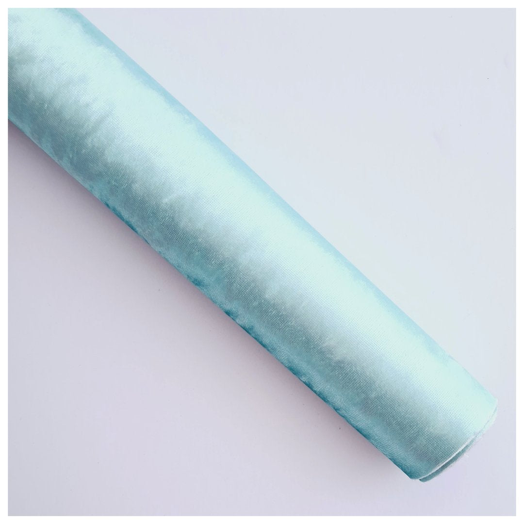 Mint Crushed Velvet Sailor Bow