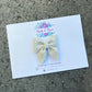 Vintage Floral Embossed Mini Sailor Bow (Slate)