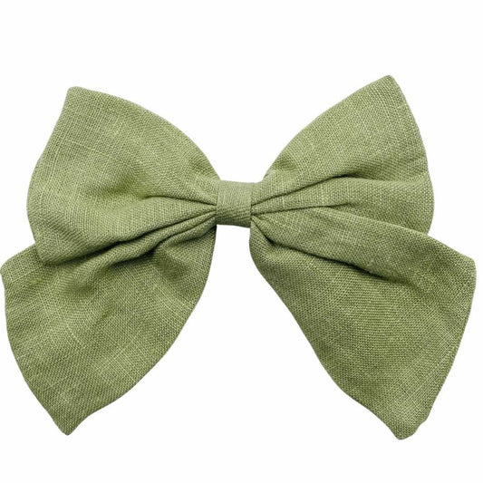 Sage Linen Bow