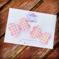 Pink Plaid Mini Kiarah Piggy Clips
