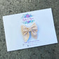 Vintage Floral Embossed Mini Sailor Bow (Light Pink)