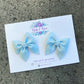 Vintage Floral Embossed Mini Sailor Piggy Clips (Baby Blue)