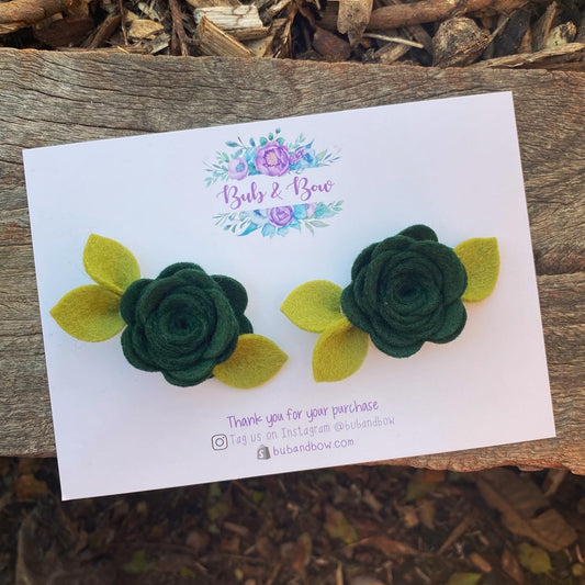 Mini Felt Bloom Piggys (Hunter Green)
