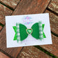 Christmas Gingham Embellished bow (Green)