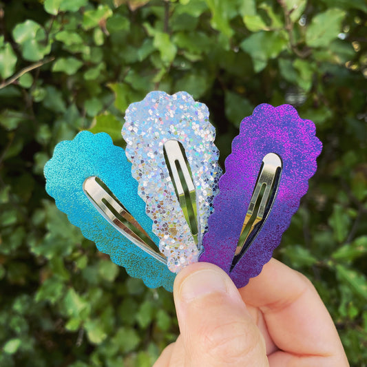 Scalloped Snap Clip Set