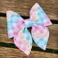 Pastel Gingham Large Sailor Bow