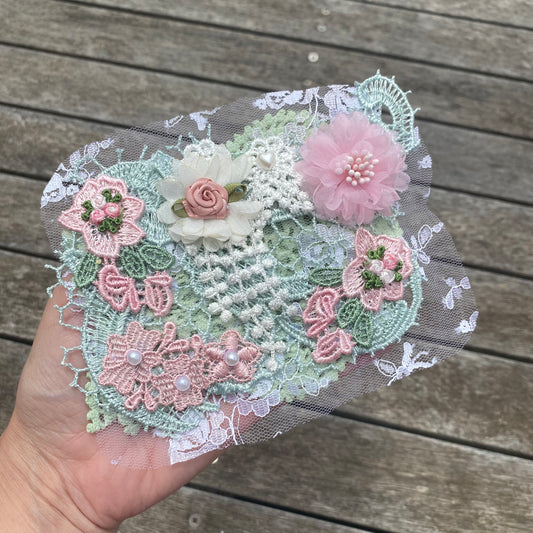 Vintage Lace Flower Fascinator
