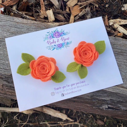 Mini Felt Bloom Piggys (Papaya)
