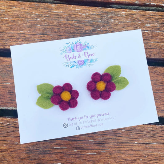 Felt Ball Flower Piggys