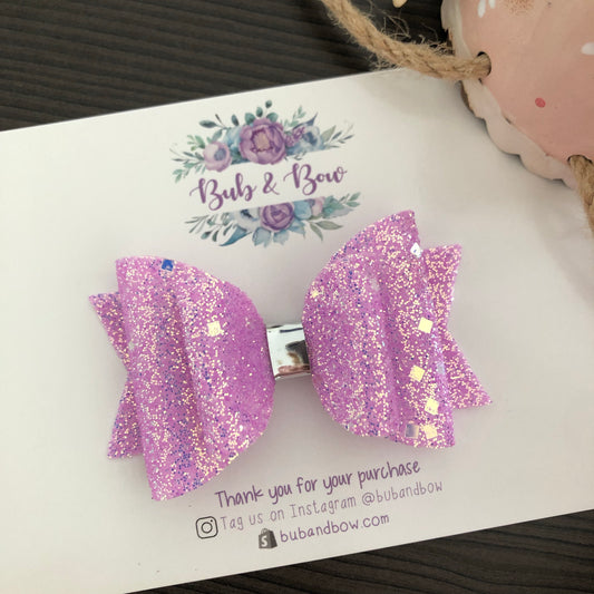 Dolly Glitter bow (purple)