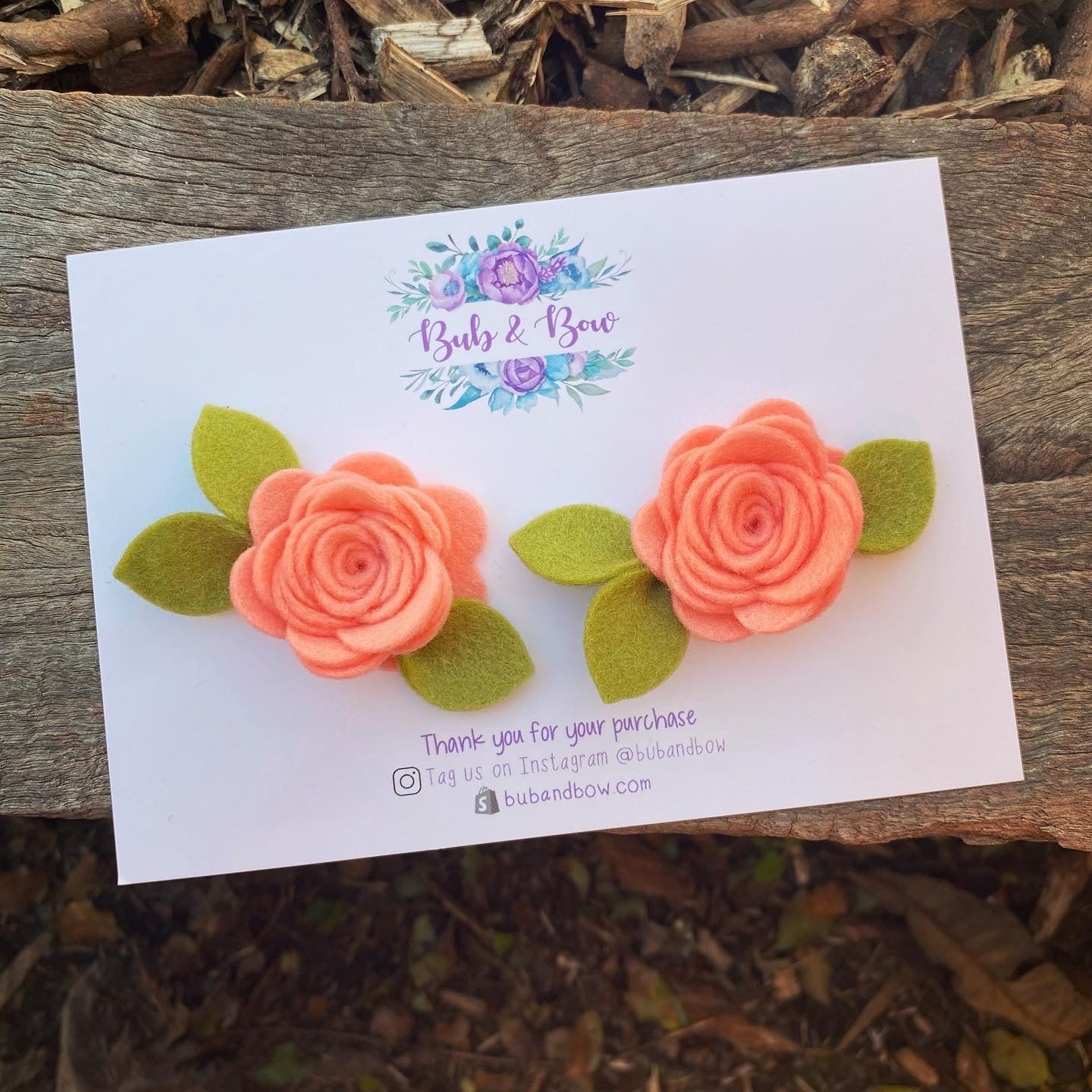 Mini Felt Bloom Piggys (Peach)