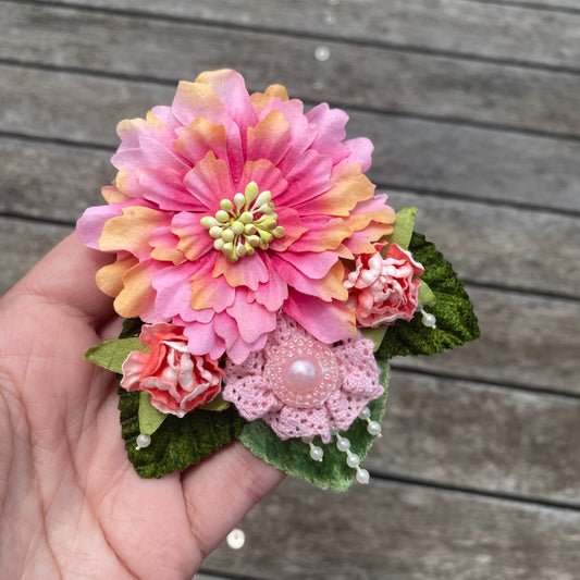 Vintage Lace Flower Fascinator