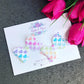 Rainbow Heart Glitter Mini Beauty Piggy Clips