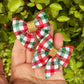 Red & Green Gingham Mini Sailor Bows